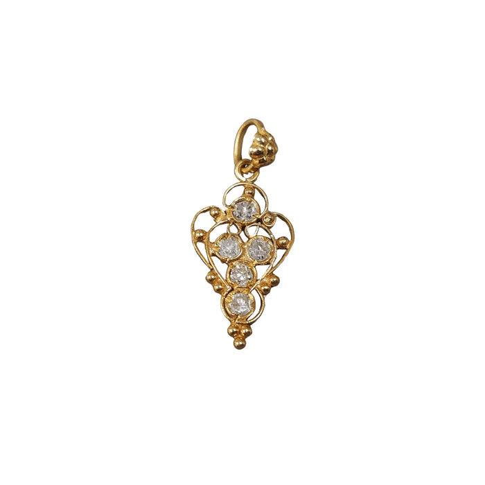 18k Gold Diamond Pendant jewelry findings gift for her - K Jewelry Accessories