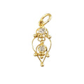 18k Gold Diamond Pendant Two Stone Charm For Her - K Jewelry Accessories
