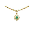 18k Gold Emerald Charm Pendant Elegant - K Jewelry Accessories