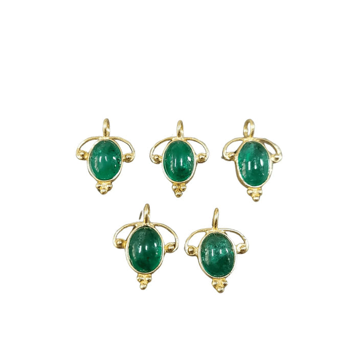 18k Gold Emerald Charms Necklace Jewelry for women - K Jewelry Accessories