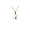 18k Gold Emerald & Diamond Pendant Designer - K Jewelry Accessories
