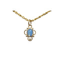 18k Gold Ethiopian Opal Charm Minimalist Pendant Jewelry Findings - K Jewelry Accessories