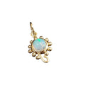 18k Gold Ethiopian Opal Dainty Pendant Round for Her - K Jewelry Accessories