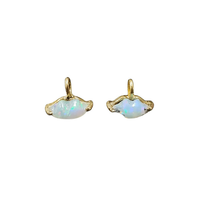 18k Gold Ethiopian Opal Lips Charm Multi Fire Stone - K Jewelry Accessories