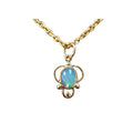 18k Gold Ethiopian Opal Minimalist Pendant Different Shape - K Jewelry Accessories