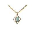 18k Gold Ethiopian Opal Minimalist Pendant Necklace - K Jewelry Accessories