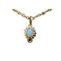 18k Gold Ethiopian Opal Pendant Elegant Shape jewelry - K Jewelry Accessories