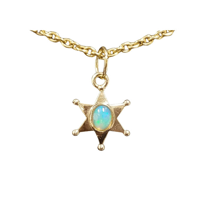 18k Gold Ethiopian Opal Star Pendant Shape For Women - K Jewelry Accessories