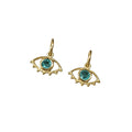 18k Gold Evil Eye Zambian Emerald Pendant Beautiful Charm - K Jewelry Accessories