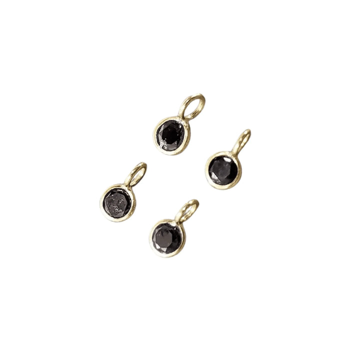 18k Gold Genuine Black Diamond Charm Necklace Beautiful - K Jewelry Accessories