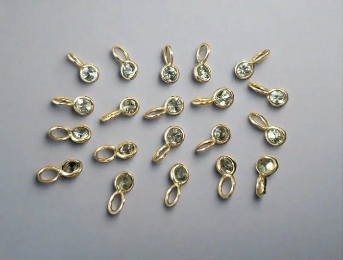 18k Gold Green Sapphire Pendant Charm jewelry for her - K Jewelry Accessories