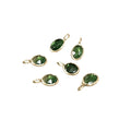 18k Gold Green Tourmaline Charm Beautiful jewelry for her - K Jewelry Accessories