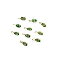 18k Gold Green Tourmaline Charm Minimalistic jewelry - K Jewelry Accessories