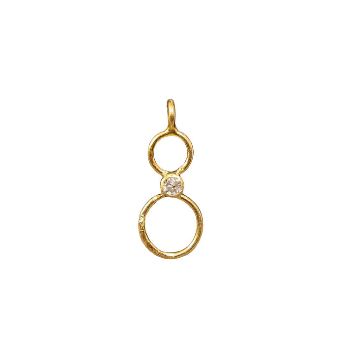 18k Gold Infinity Diamond Pendant Charm Jewelry Findings - K Jewelry Accessories