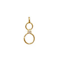 18k Gold Infinity Diamond Pendant Charm Jewelry Findings - K Jewelry Accessories