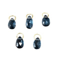 18k Gold London Blue Topaz Charm for women - K Jewelry Accessories