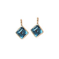 18k Gold London Blue Topaz Charm Pendant - K Jewelry Accessories