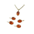 18k Gold Mexican Orange Opal Charms Oval Shape - K Jewelry Accessories