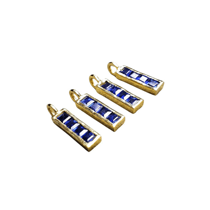 18k Gold Natural Blue Sapphire Charm Elegant Jewelry - K Jewelry Accessories