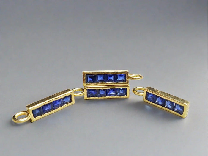 18k Gold Natural Blue Sapphire Charm Elegant Jewelry - K Jewelry Accessories