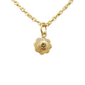 18k Gold Natural Brown Diamond Pendant Floral Shape - K Jewelry Accessories