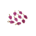 18k Gold Natural Leaf Ruby Pendant Charms for Multipurpose - K Jewelry Accessories