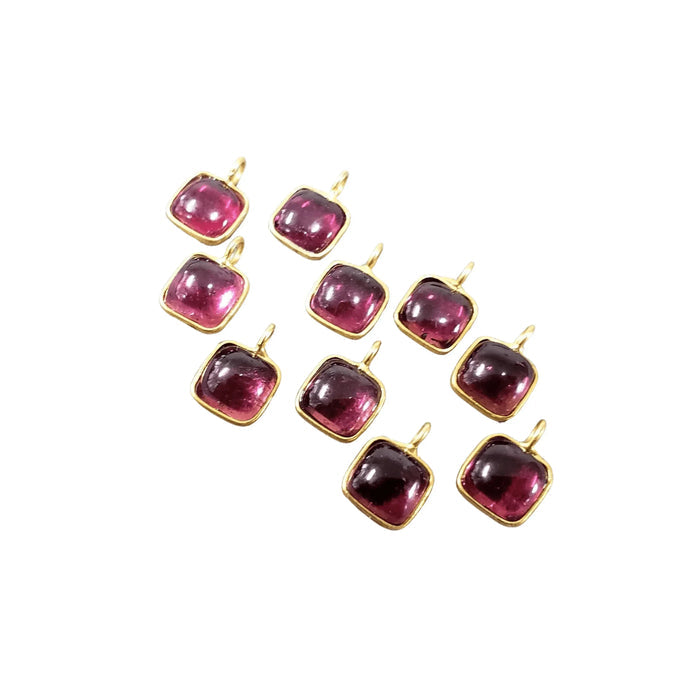 18k Gold Natural Rubellite Charm Gift for her jewelry - K Jewelry Accessories