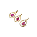 18k Gold Natural Ruby Charm Pendant For Women - K Jewelry Accessories