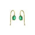 18k Gold Natural Zambian Emerald Earrings - K Jewelry Accessories