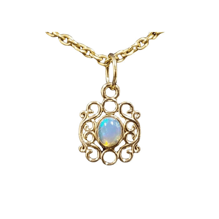 18k Gold Opal Charm Pendant High Quality jewelry - K Jewelry Accessories