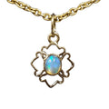 18k Gold Opal Pendant Floral For women - K Jewelry Accessories