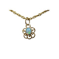 18k Gold Opal Pendant Floral Gift for Her Jewelry - K Jewelry Accessories