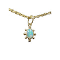 18k Gold Opal Pendant Oval Shape Beautiful Charm - K Jewelry Accessories