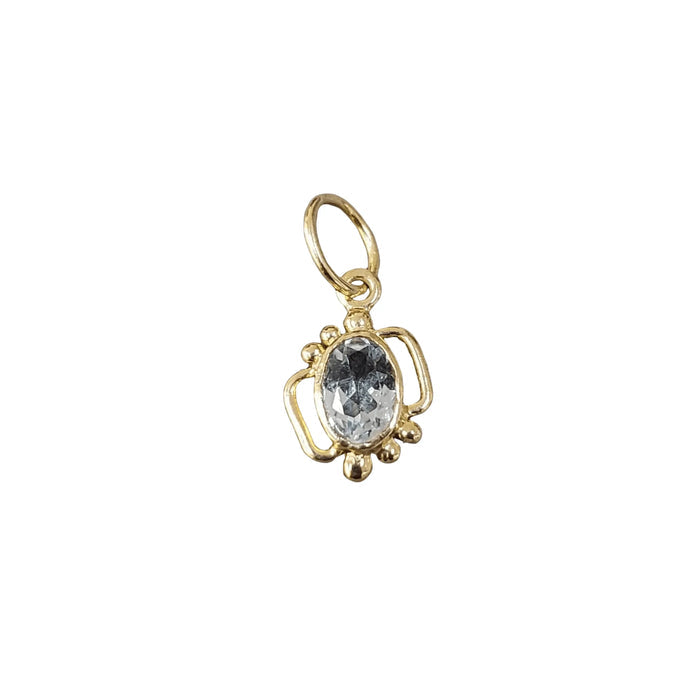18k Gold Oval Aquamarine Pendant Elegant shape for women - K Jewelry Accessories