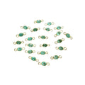 18k Gold Oval Emerald Connector Charm - K Jewelry Accessories
