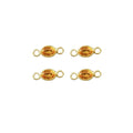 18k Gold Oval Yellow Sapphire Connector Charms - K Jewelry Accessories