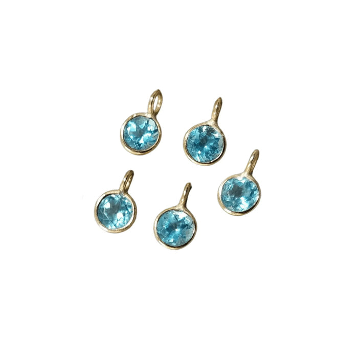 18k Gold Paraiba Apatite Charm Pendants for women - K Jewelry Accessories