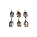 18k Gold Pink Tourmaline Charm oval for multipurpose use - K Jewelry Accessories