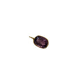 18K Gold Purple Spinel Bezel Charm • Minimalist Jewelry