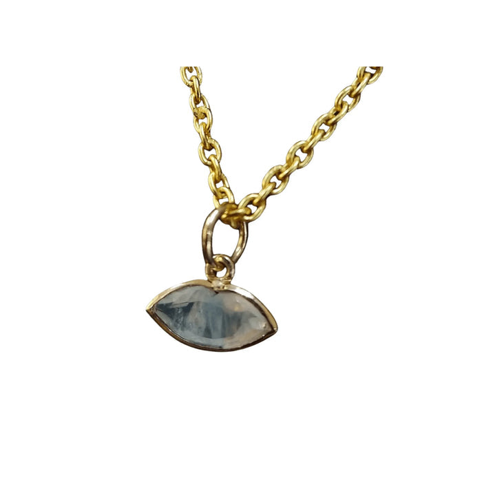 18k Gold Rainbow Moonstone Pendant Lip Shape Designer - K Jewelry Accessories