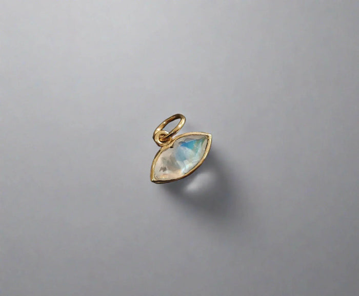 Gold pendant with marquise-cut moonstone, elegant jewelry accessory