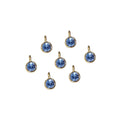 18k Gold Round Natural Tanzanite Charm Pendants For Women - K Jewelry Accessories