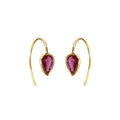18k Gold Ruby Drop Earrings - K Jewelry Accessories