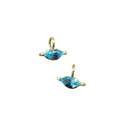 18k Gold Sky Blue Topaz Charm Lip Shape Designer - K Jewelry Accessories