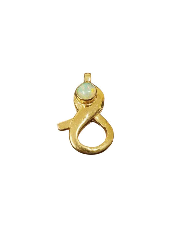 18k Gold Vermeil Ethiopian Opal Lobster Clasp: Sterling Silver Necklace Connector