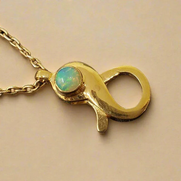 18k Gold Vermeil Ethiopian Opal Lobster Clasp: Sterling Silver Necklace Connector
