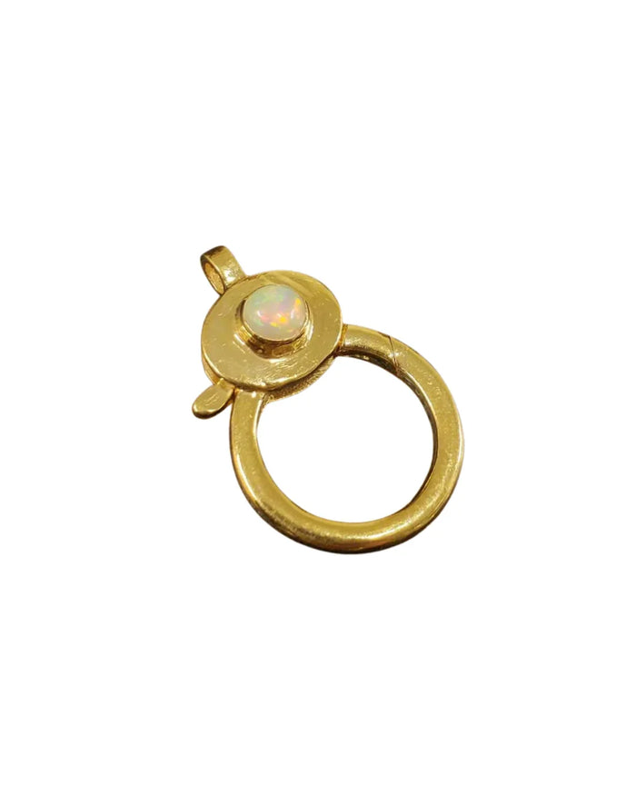 18k Gold Vermeil Opal Lobster Clasp: Sterling Silver Necklace Connector