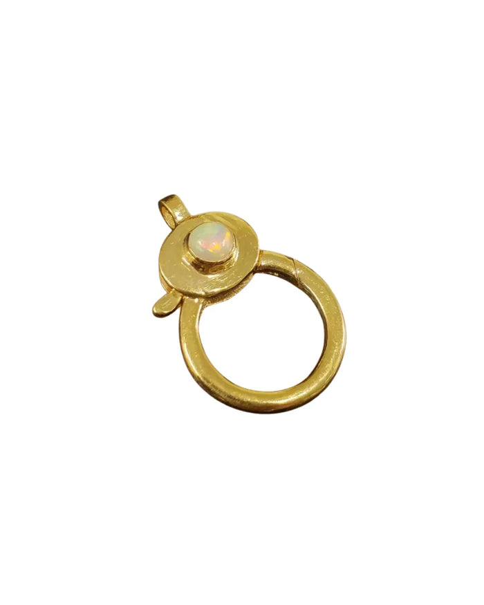 18k Gold Vermeil Opal Lobster Clasp: Sterling Silver Necklace Connector