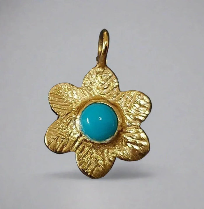 18k Gold Vermeil Tiny Turquoise Charms - K Jewelry Accessories