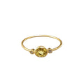 18k Gold Yellow Sapphire and Diamond Ring - K Jewelry Accessories